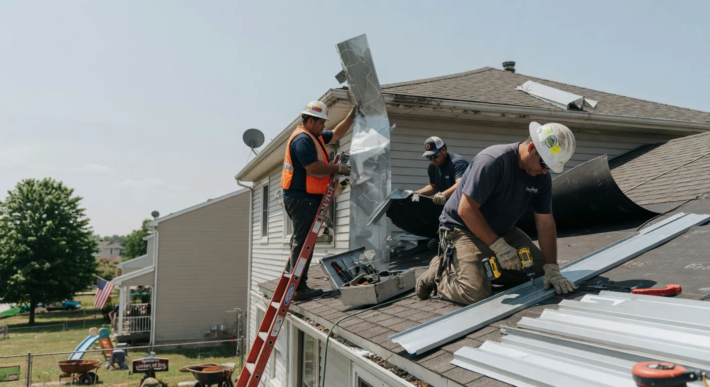 Storm Damage Metal Roof Repair in Mumford, NY